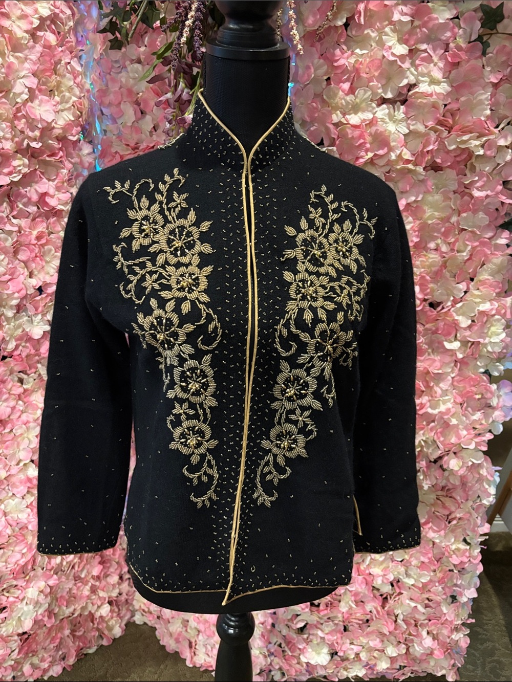 Vintage Asian Style Wool Cardigan